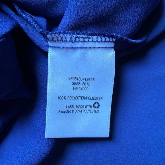 Attention Royal Blue Women's Blouse, L, EUC - Picture 8 of 10